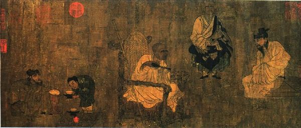国画,国画人物,《萧绎赚兰亭图》