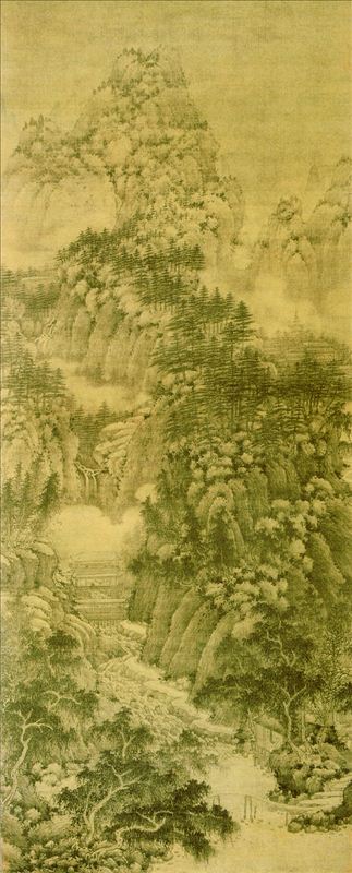 国画,国画山水,巨然,万壑松风图