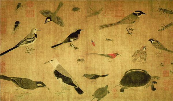国画,国画花鸟,黄筌,写生珍禽图