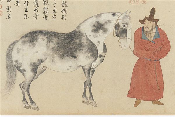 318,国画,国画人物,李公麟,《五马图》