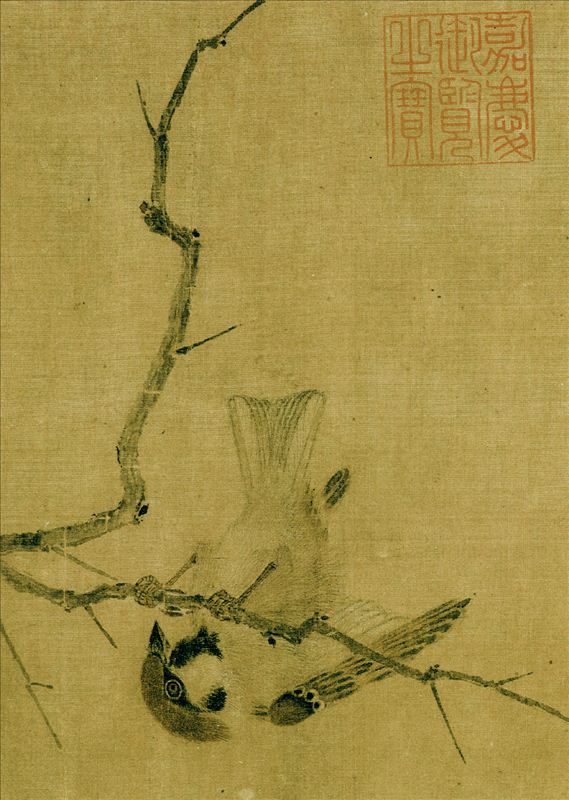 318,318艺术,国画,国画花鸟,崔白,《寒雀图》