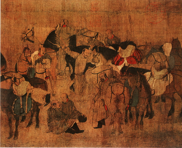 318,318艺术,胡瓌,国画,国画人物,《卓歇图》 318,318艺术,胡瓌,国画,国画人物,《卓歇图》