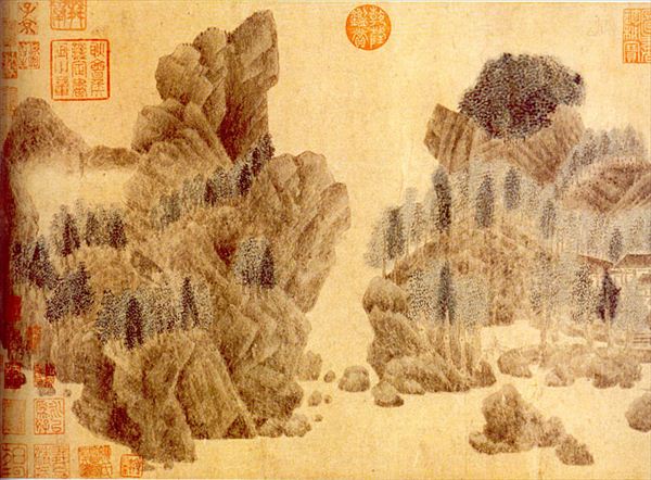 318,318艺术,钱选,国画,国画山水,《浮玉山居图》