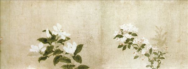 318,318艺术,钱选,国画,国画花鸟,《八花图》