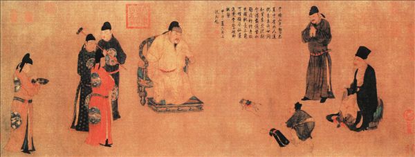 318,318艺术,美术鉴赏,国画人物,任仁发,《张果老见明皇图》 318,318艺术,美术鉴赏,国画人物,任仁发,《张果老见明皇图》