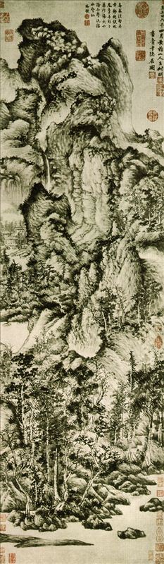  318,318艺术,美术鉴赏,国画山水,吴镇,《青卞隐居图》