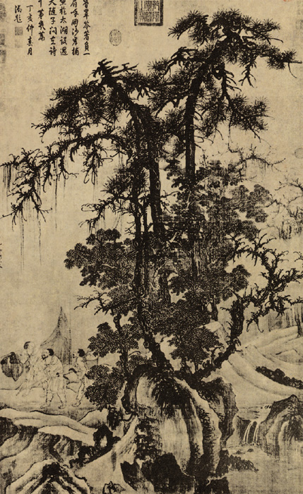 318,318艺术,美术鉴赏,国画山水,唐棣,《霜浦归鱼图》