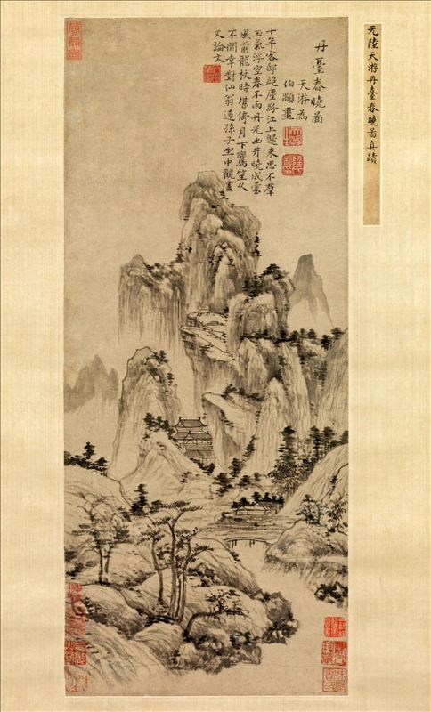 318,318艺术,美术鉴赏,国画山水,陆广,《丹台春晓图》