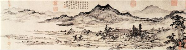 318,318艺术,美术鉴赏,国画山水,朱德润,《秀野轩图》
