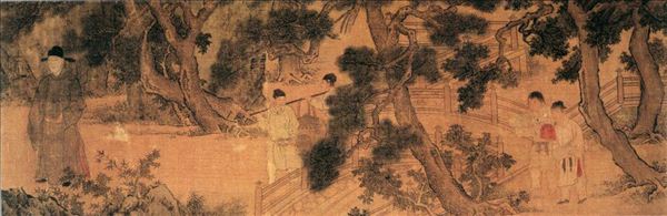 318,318艺术,美术鉴赏,国画人物,谢环,《杏园雅集图》