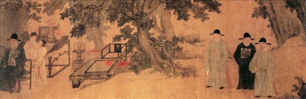 318,318艺术,美术鉴赏,国画人物,谢环,《杏园雅集图》