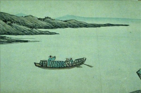 318,318艺术,美术鉴赏,国画山水,沈周,《京江送别图》