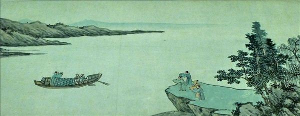 318,318艺术,美术鉴赏,国画山水,沈周,《京江送别图》