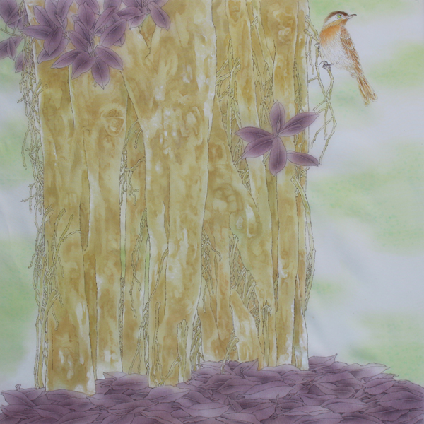 318,原创艺术,艺术品网站,国画,石磊,《林间·之四》