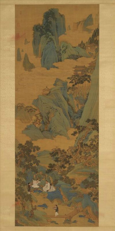 318,318艺术,美术鉴赏,国画山水,国画人物,仇英,《桃源仙境图》
