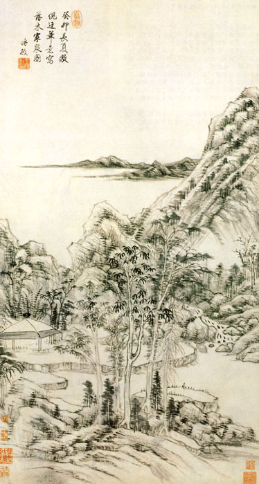 318,318艺术,美术鉴赏,国画,国画山水,王时敏,《落木寒泉图》