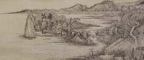318,318艺术,美术鉴赏,国画,国画山水,石涛,《搜尽奇峰打草稿图》