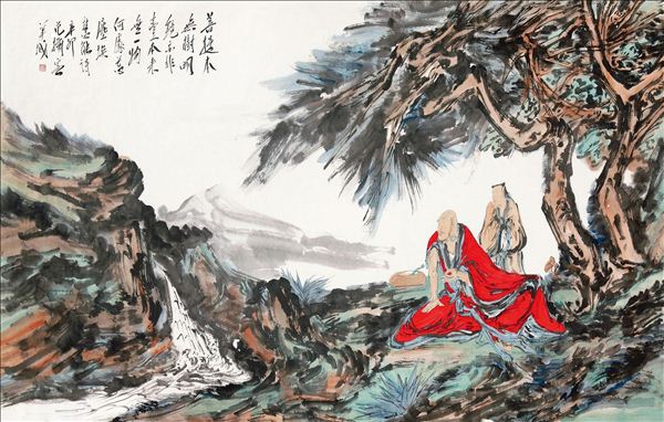 318,318艺术,艺术品交易网站,范扬,国画,《红衣》